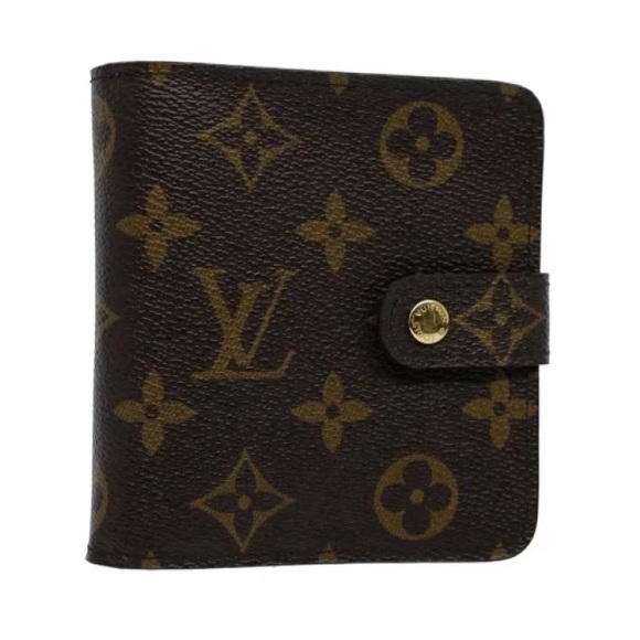 Louis Vuitton Handbags - LOUIS VUITTON Compact Zip Monogram Bi-fold Wallet Coated Canvas Brown M61667